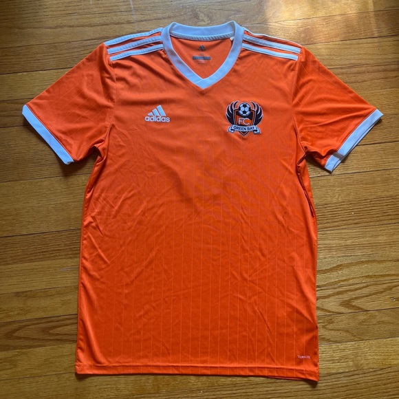 adidas Soccer Jersey #8 / FC Green Bay / Orange / Men's M / adidas ClimateFit - Picture 1 of 6